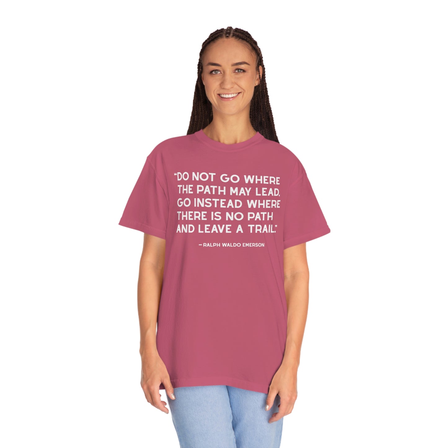 Emerson_“Leave a trail“-Unisex Garment-Dyed T-shirt