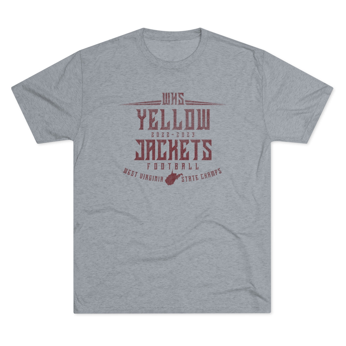 WHS YELLOWJACKETS 2022-2023 WV STATE CHAMPS_Unisex Tri-Blend Crew Tee