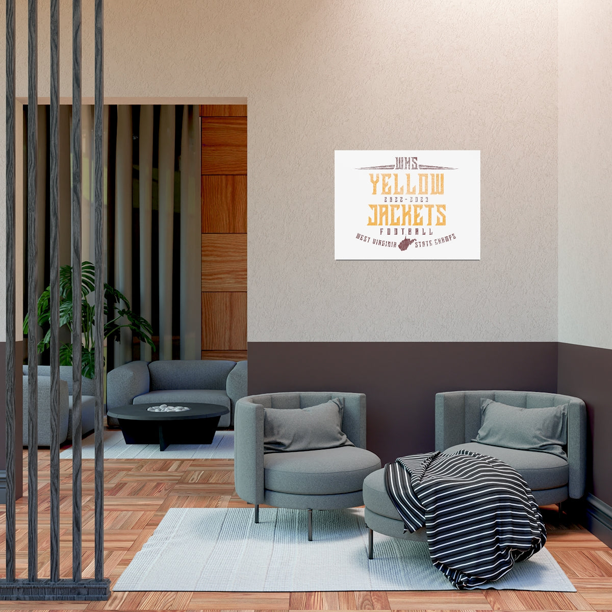 WHS YELLOWJACKETS 2022-2023 STATE CHAMPS-Distressed-24x18-Uncoated Posters