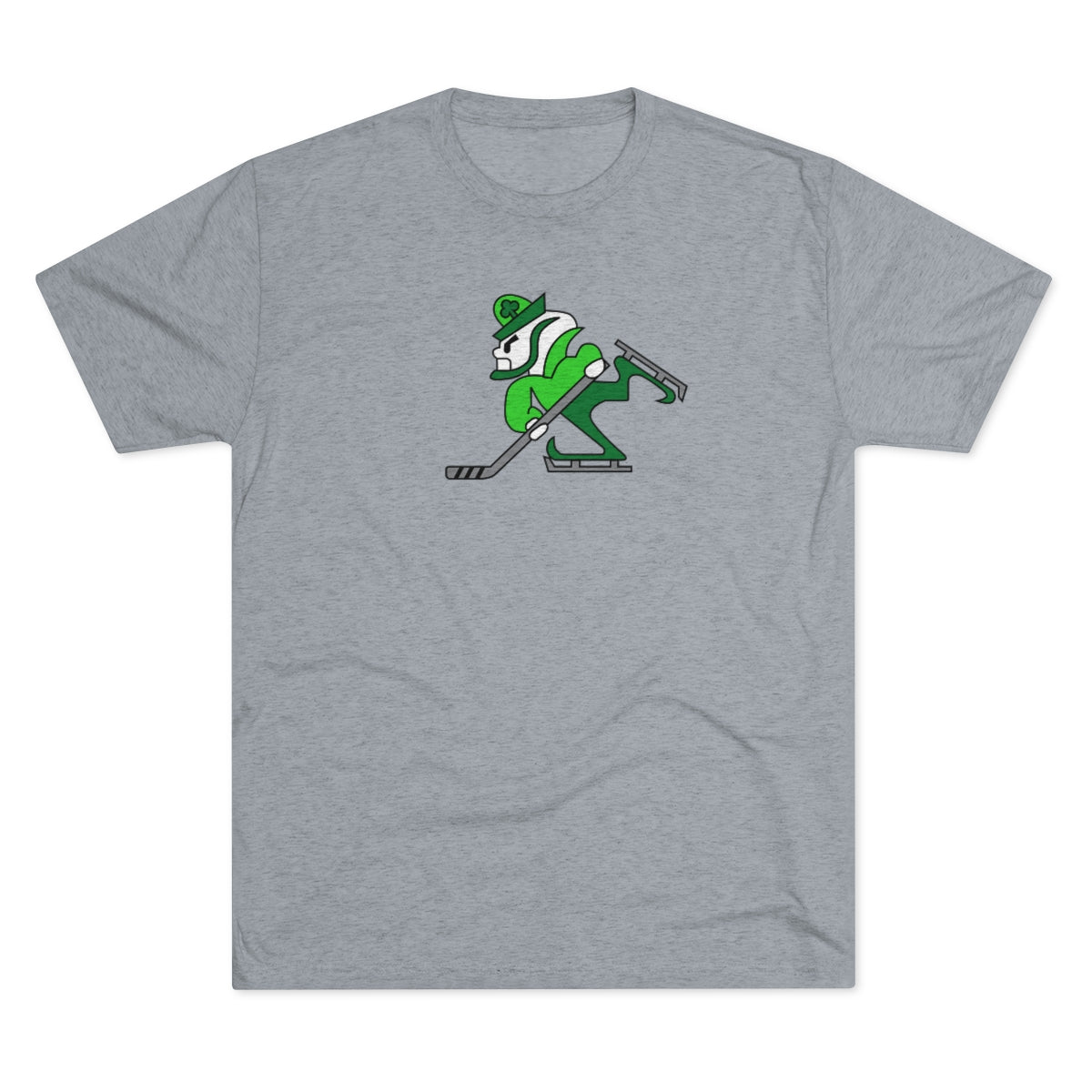 IRISH HOCKEY SKATER LOGO- FULL COLOR-Unisex Tri-Blend Crew Tee