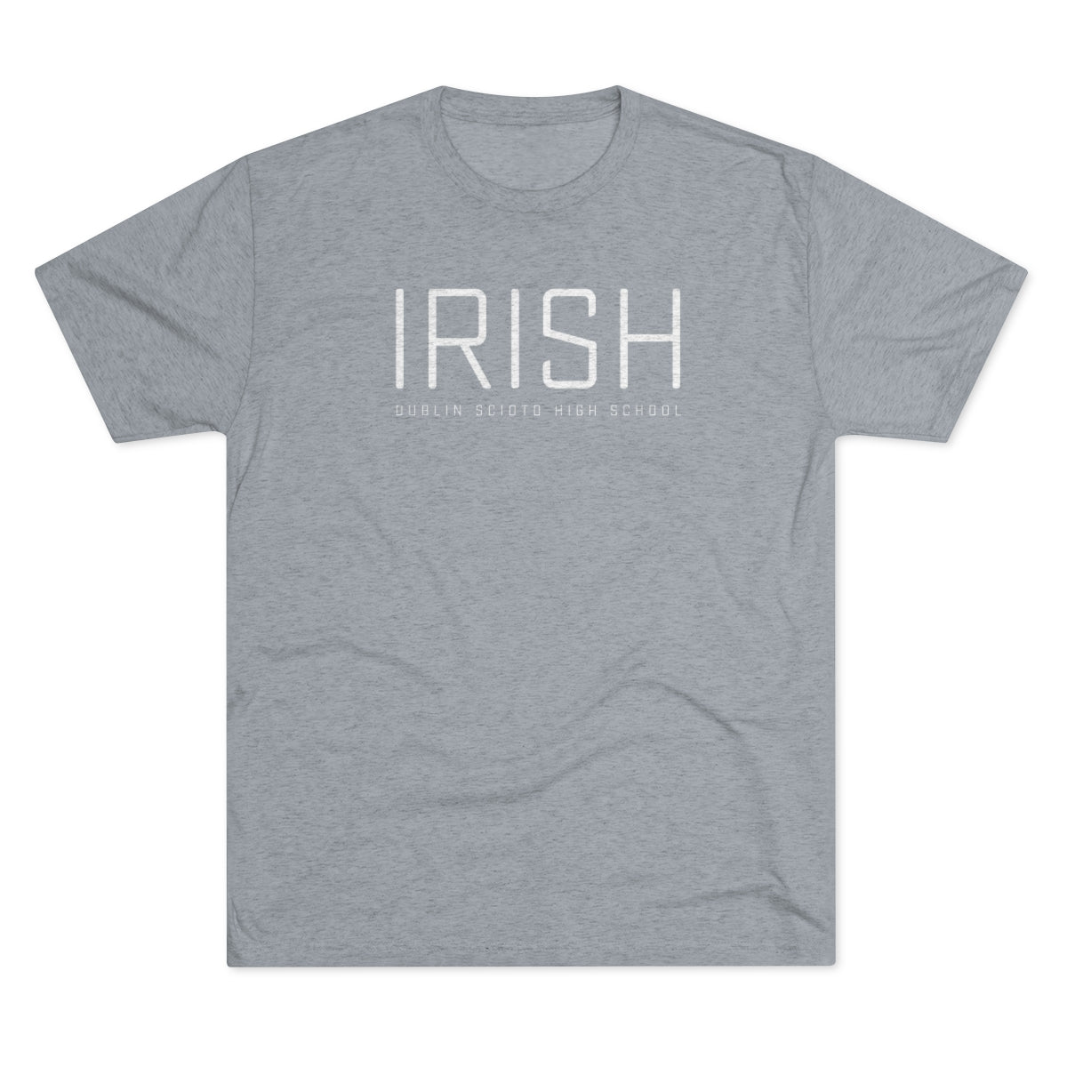 IRISH-DUBLIN SCIOTO HIGH SCHOOL_White print - Men's Tri-Blend Crew Tee