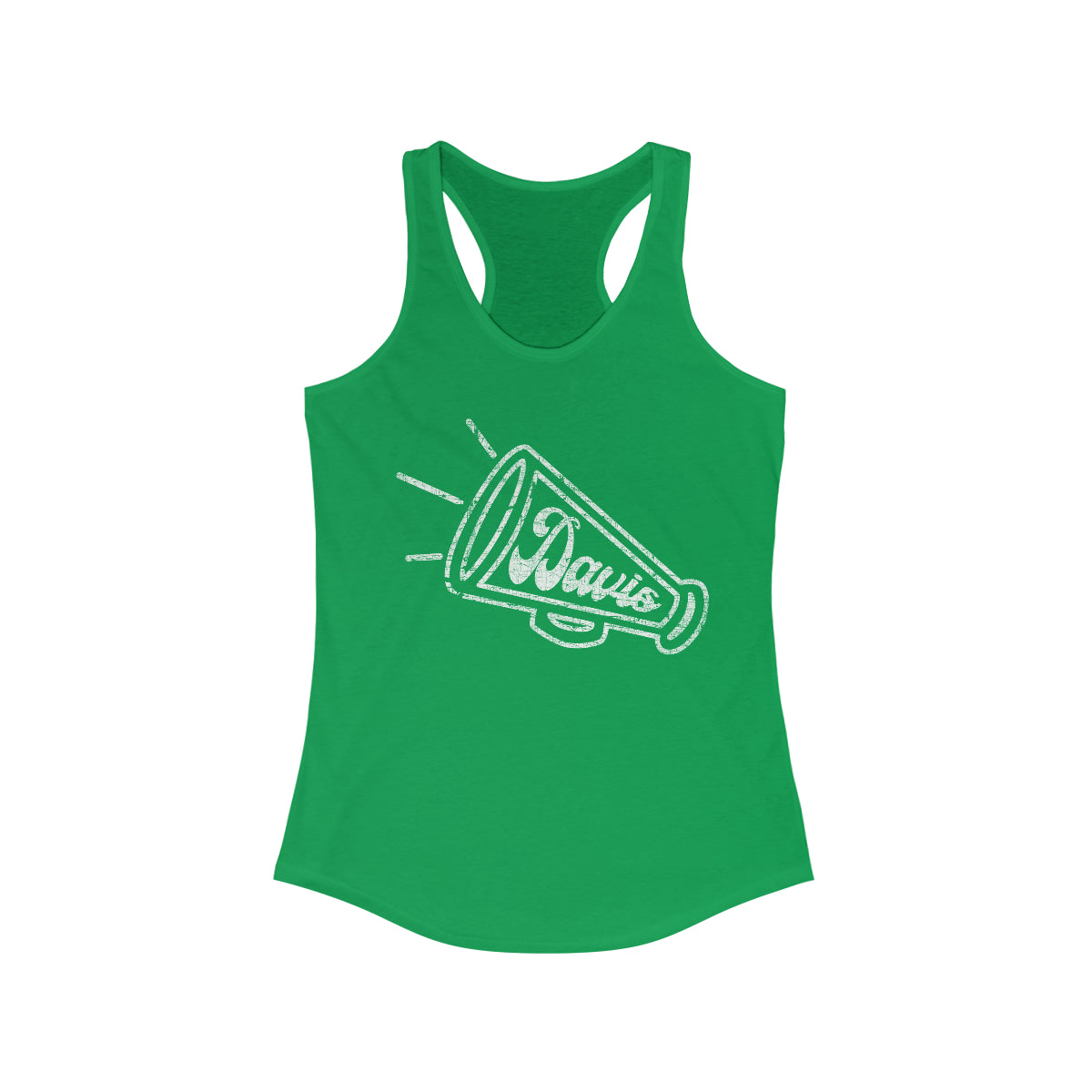 DAVIS_MEGAPHONE-GREEN-Women's Ideal Racerback Tank