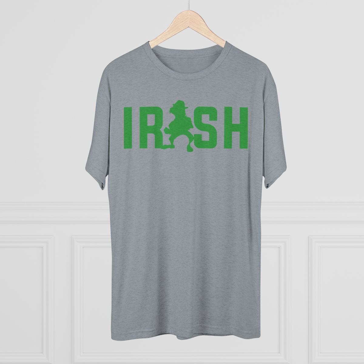 IRISH MAN™ ORIGINAL LOGO-green-Unisex Tri-Blend Crew Tee