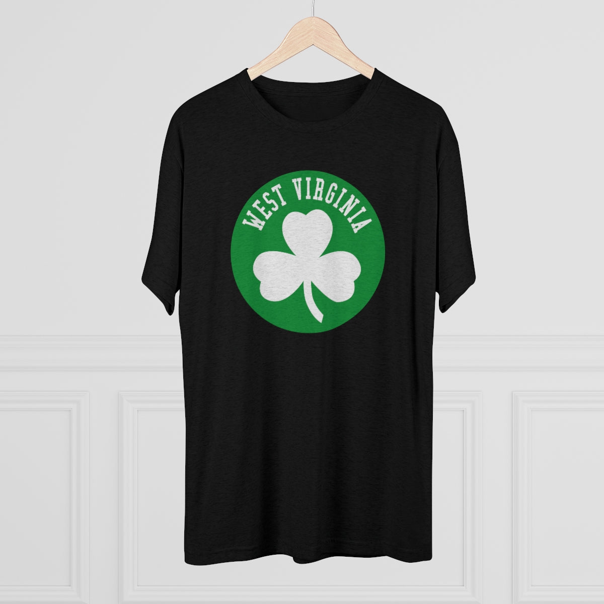 WEST VIRGINIA_SHAMROCK-Unisex Tri-Blend Crew Tee