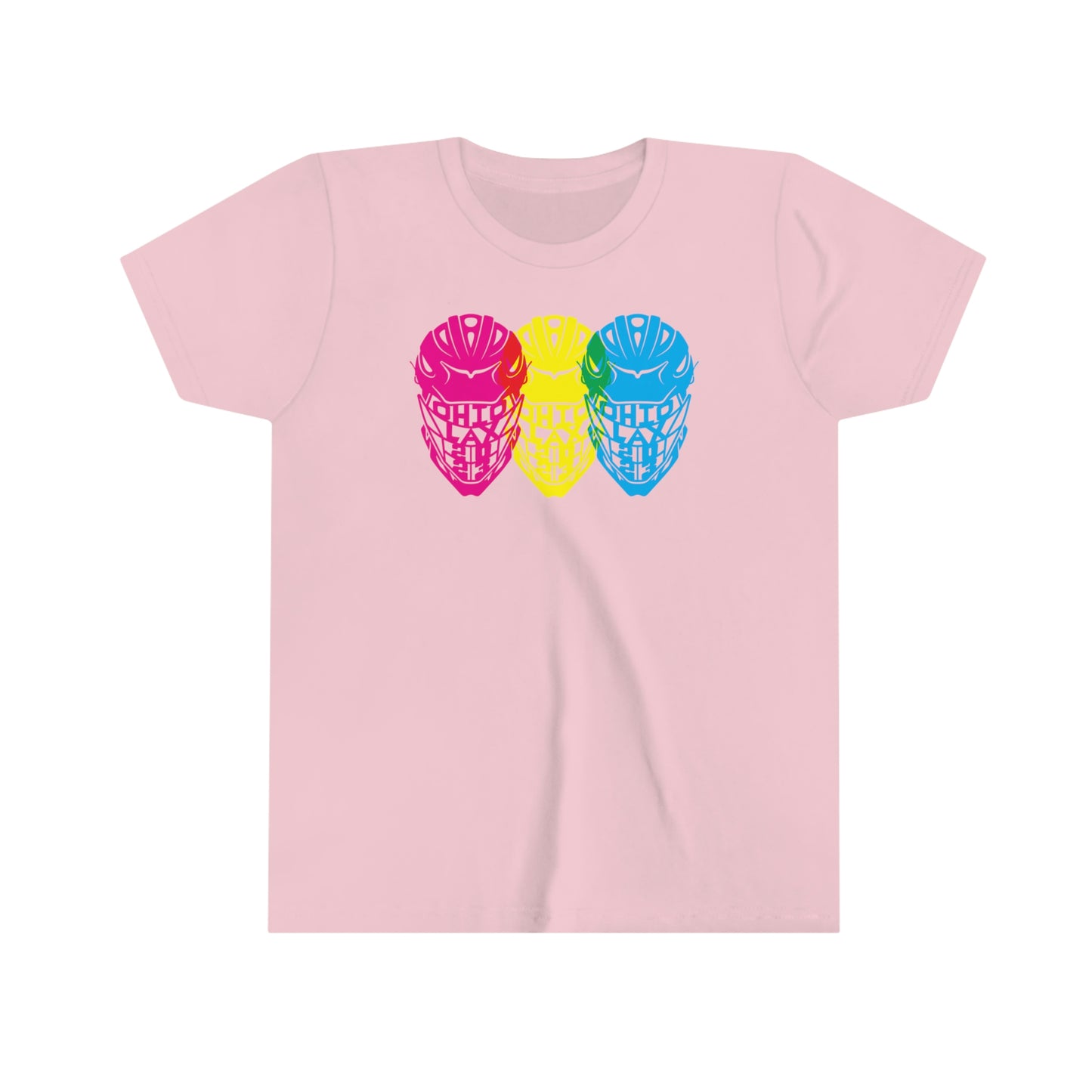 LACROSSE HELMET_TRI-COLOR (overlap)-Youth Short Sleeve Tee