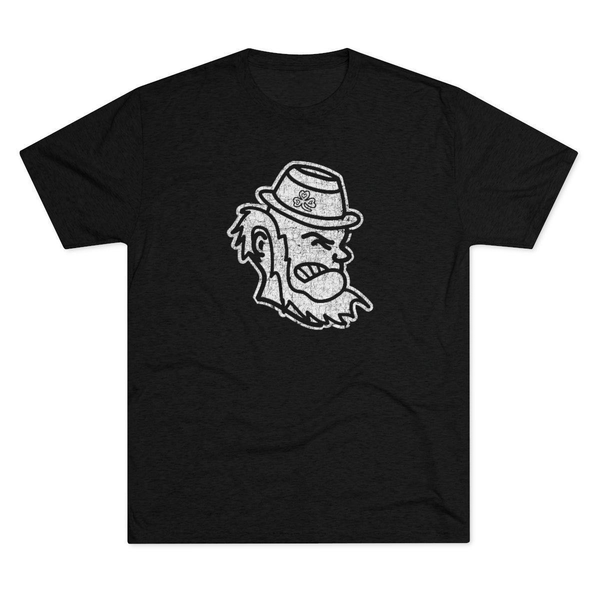 IRISH MASCOT-heather black-Unisex Tri-Blend Crew Tee