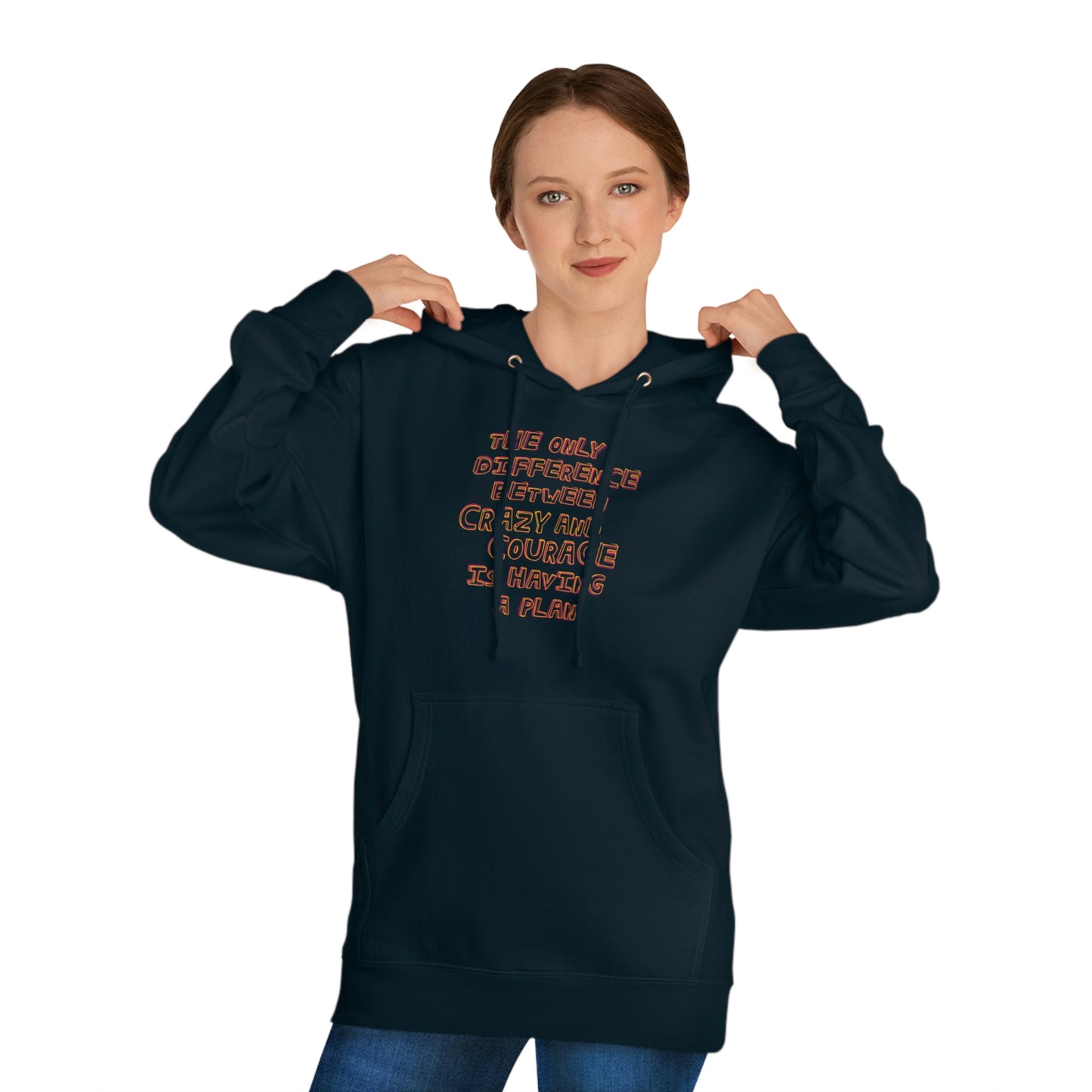 CRAZY AND COURAGE-Unisex Hooded Sweatshirt