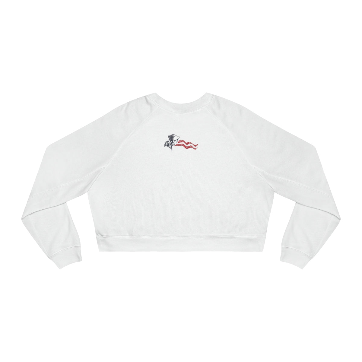 PATRIOTS-THOMAS JOHNSON ARCH_MASCOT BACK-Women's Cropped Fleece Pullover