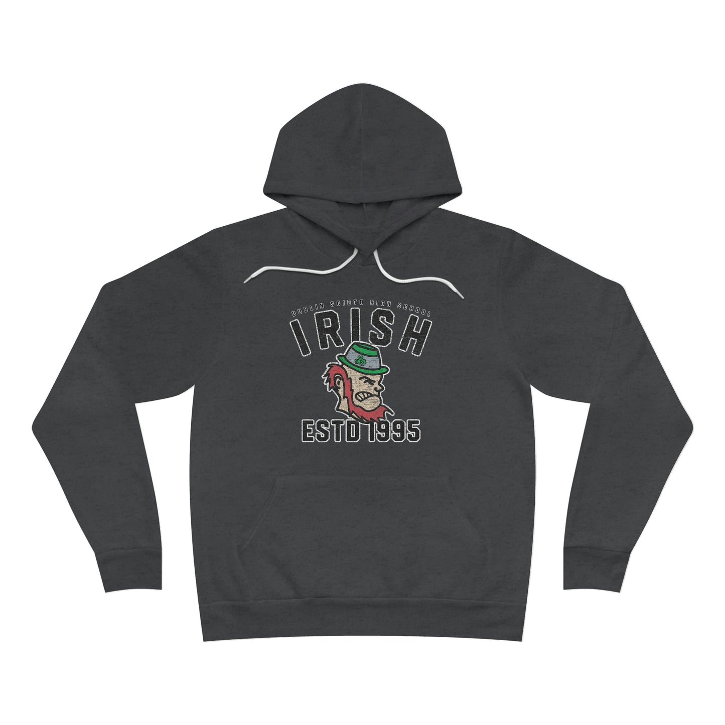 IRISH ESTD 1995_LEPRECHAUN_DUBLIN SCIOTO HIGH SCHOOL-Unisex Sponge Fleece Pullover Hoodie
