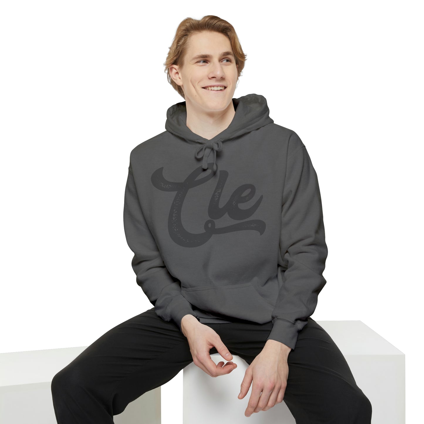 CLE-(back) HISTORY HEARTACHES HOPES AND HEROES-Unisex Garment-Dyed Hoodie