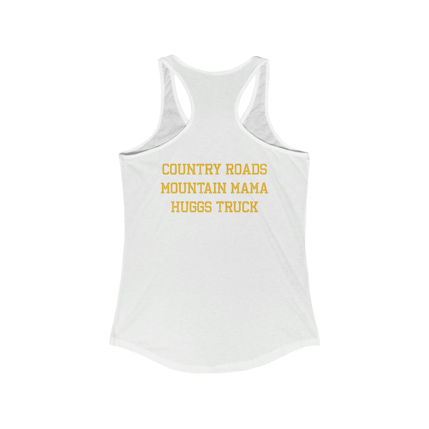 WBGV_(back) COUNTRY ROADS_MOUNTAIN MAMA_HUGGS TRUCK-Women's Ideal Racerback Tank