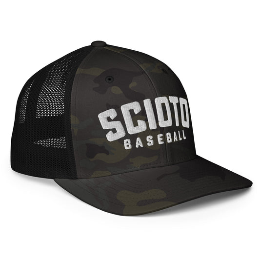 SCIOTO (arched) BASEBALL_CAMO-Closed-back trucker cap