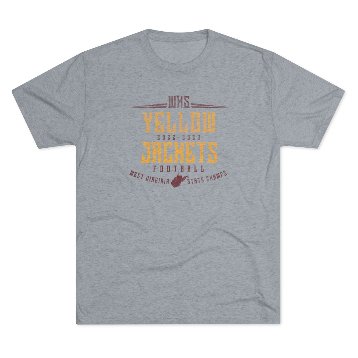 WHS YELLOWJACKETS 2022-2023-Distressed-Unisex Tri-Blend Crew Tee