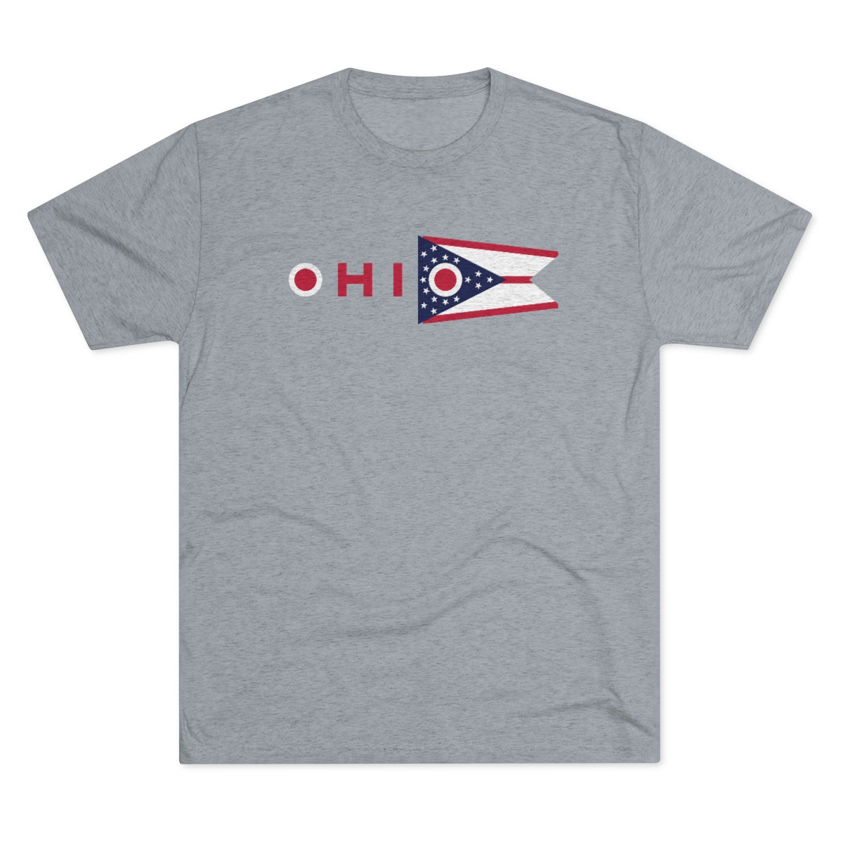O H I O _ STATE FLAG-Unisex Tri-Blend Crew Tee