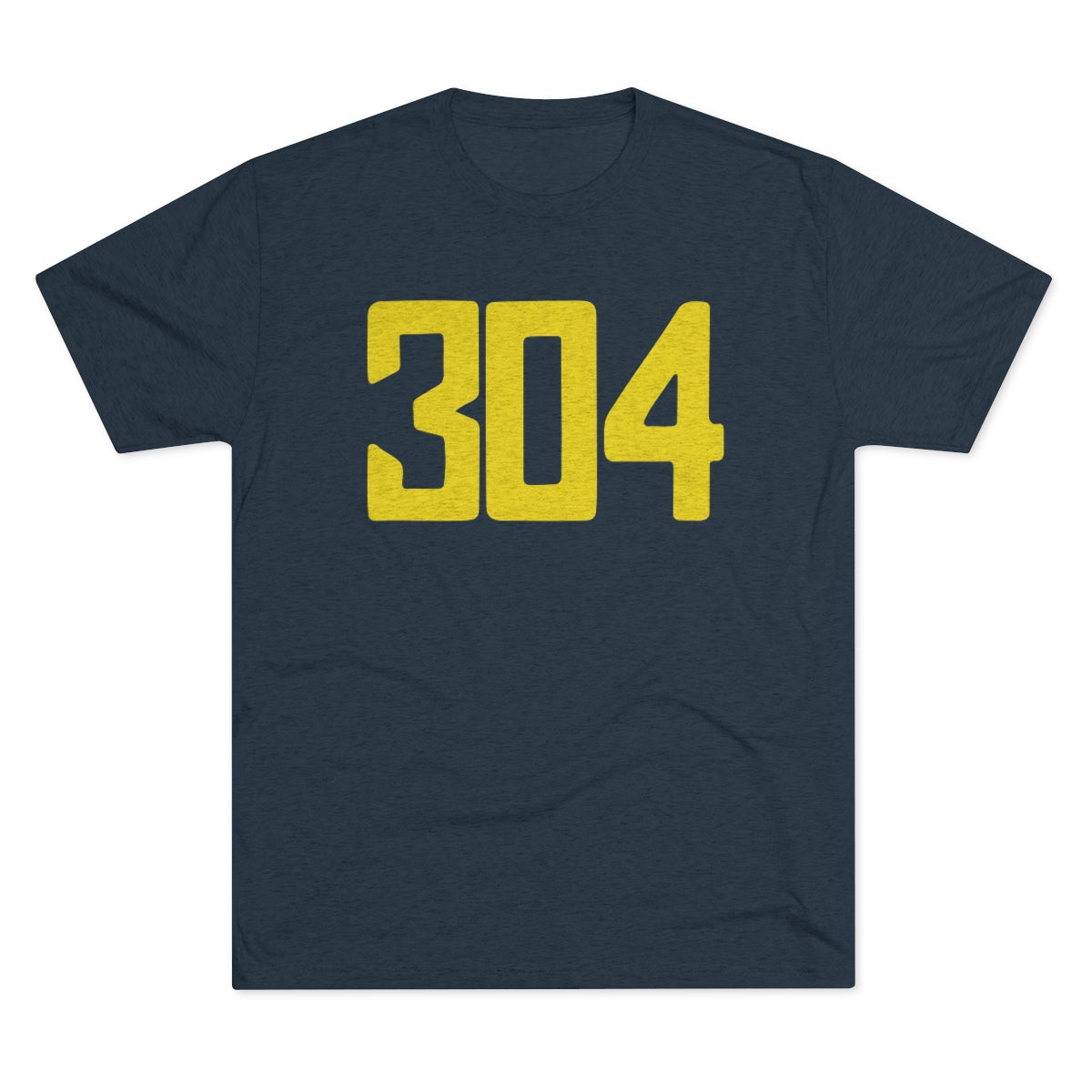 304 Area Code-Men's Tri-Blend Crew Tee