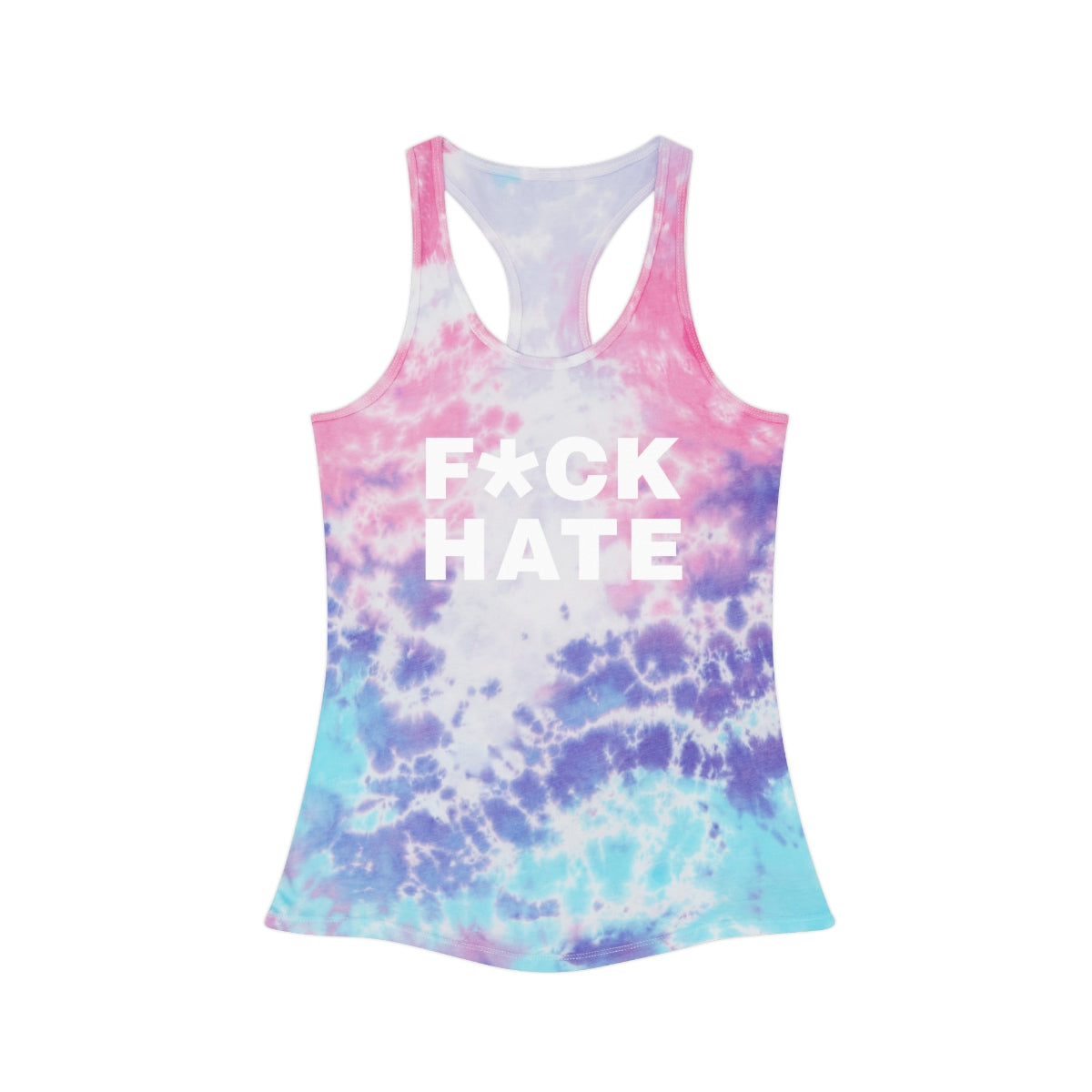 F*CK HATE-Tie Dye Racerback Tank Top