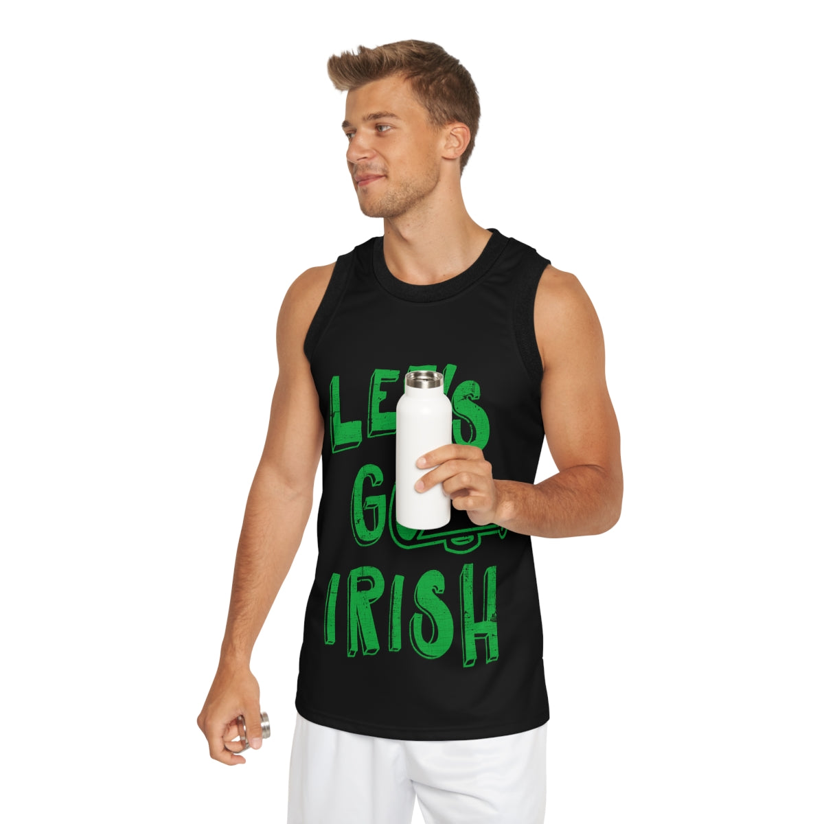 LETS GO IRISH_(back)Logo-Unisex Basketball Jersey (AOP)