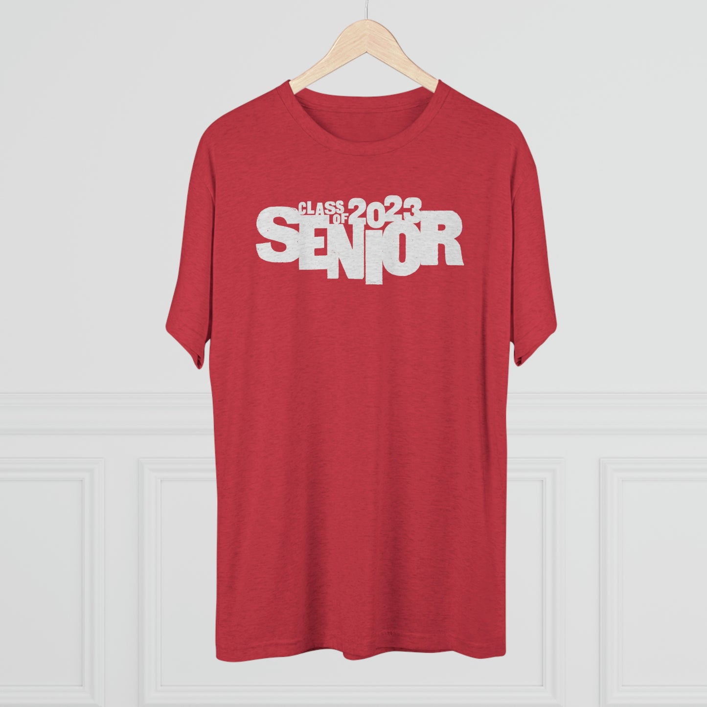 CLASS OF 24 SENIOR TYPOGRAPHY-Unisex Tri-Blend Crew Tee