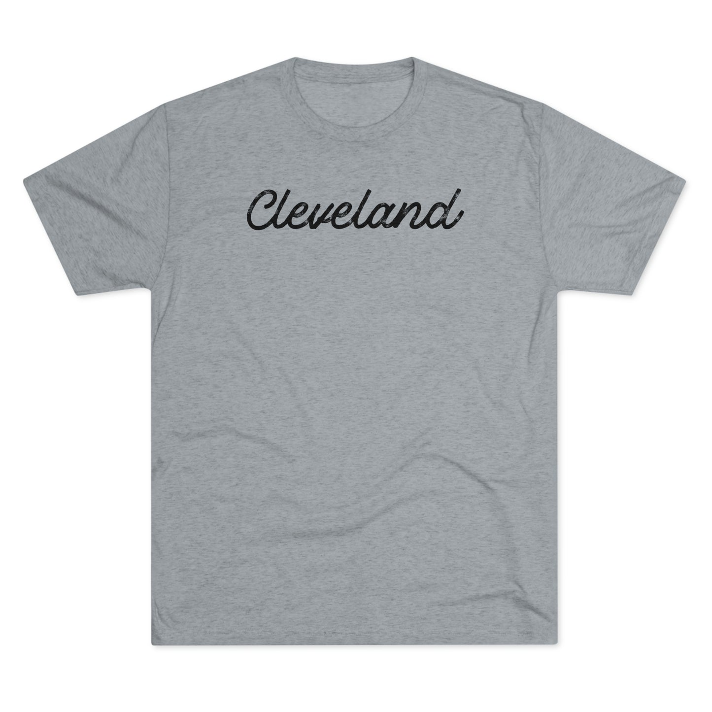 CLEVELAND_SIMPLE SCRIPT-Unisex Tri-Blend Crew Tee