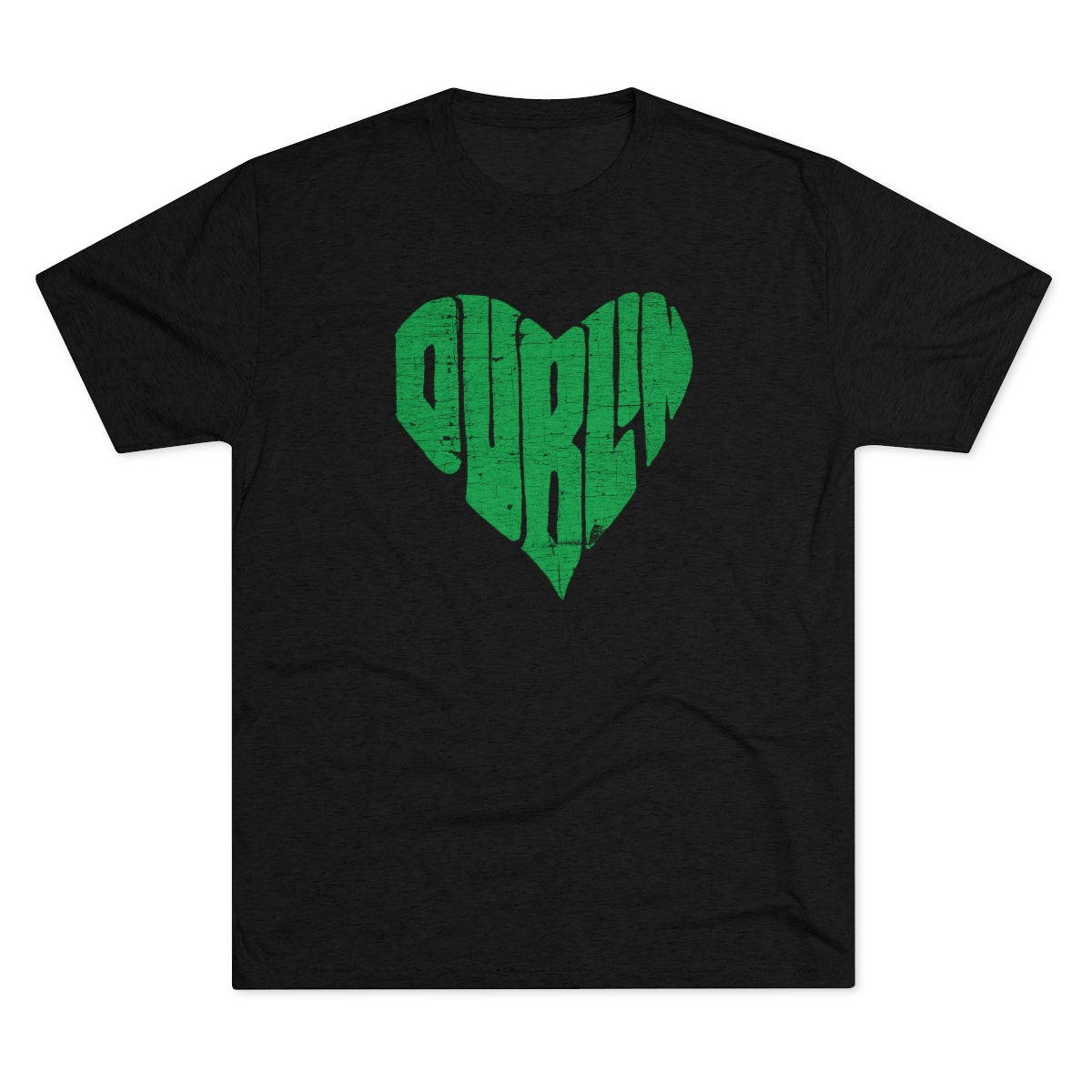 DUBLIN HEART-Distressed-Unisex Tri-Blend Crew Tee