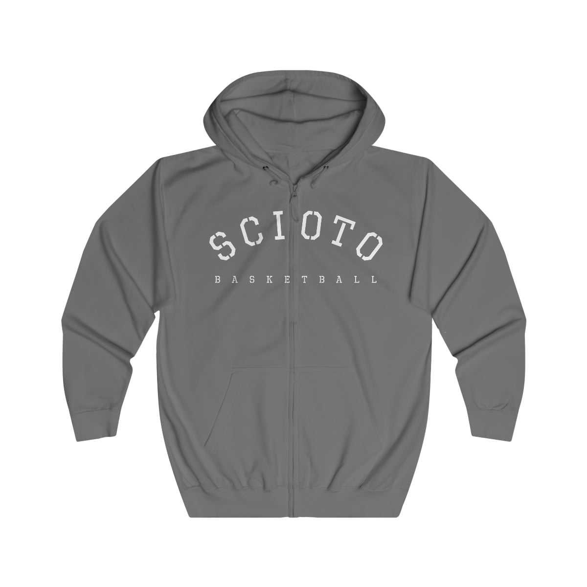 SCIOTO (arch) BASKETBALL-Unisex Full Zip Hoodie