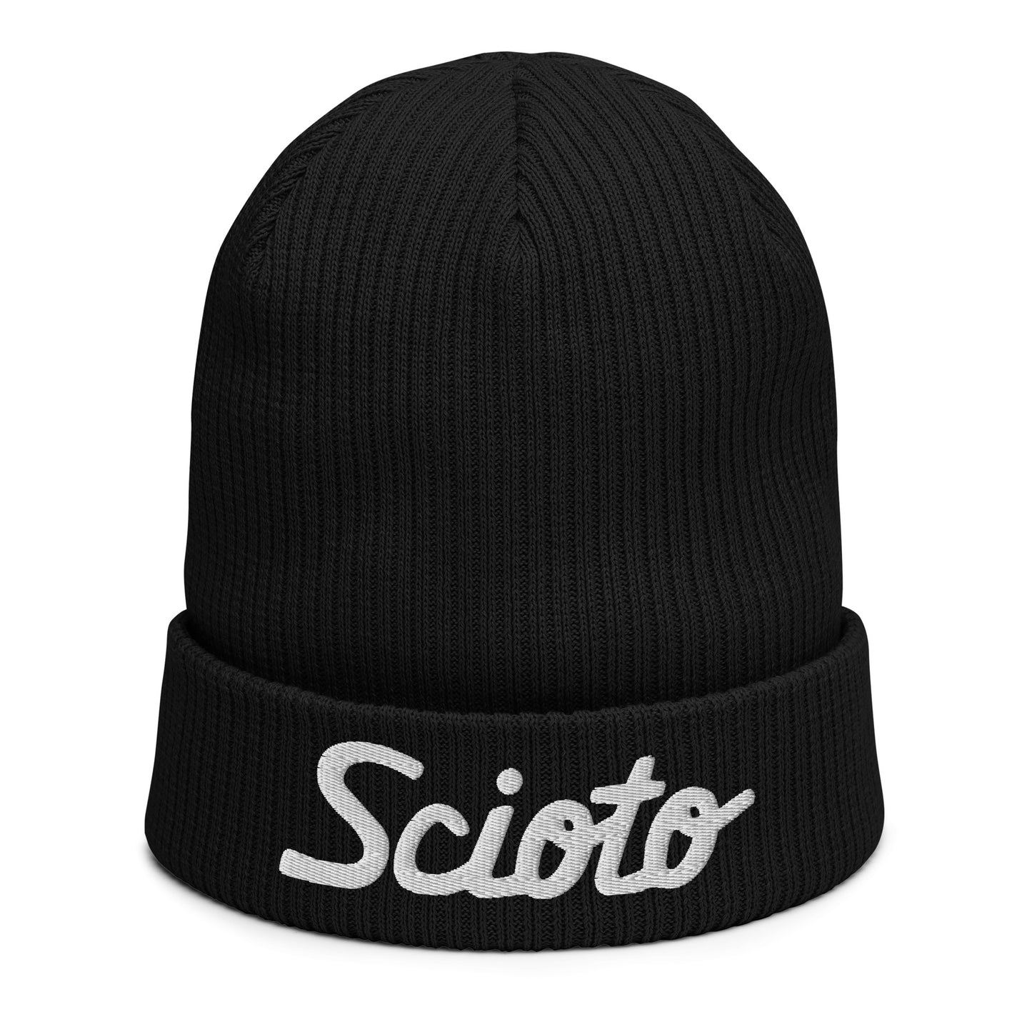 SCIOTO script-Organic ribbed beanie