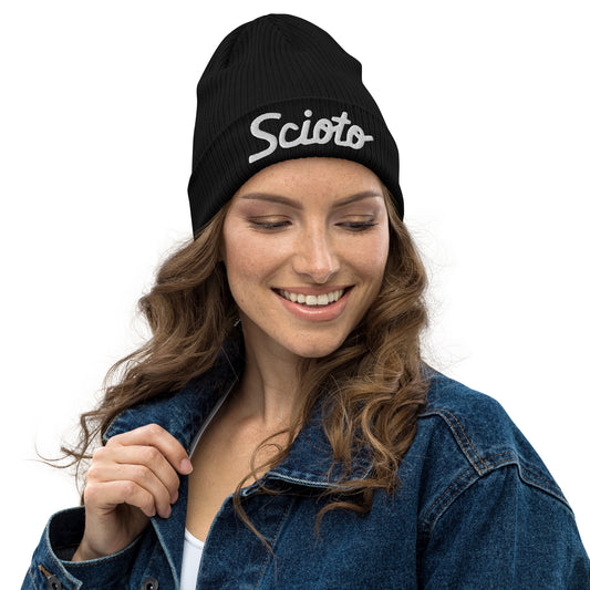 SCIOTO script-Organic ribbed beanie