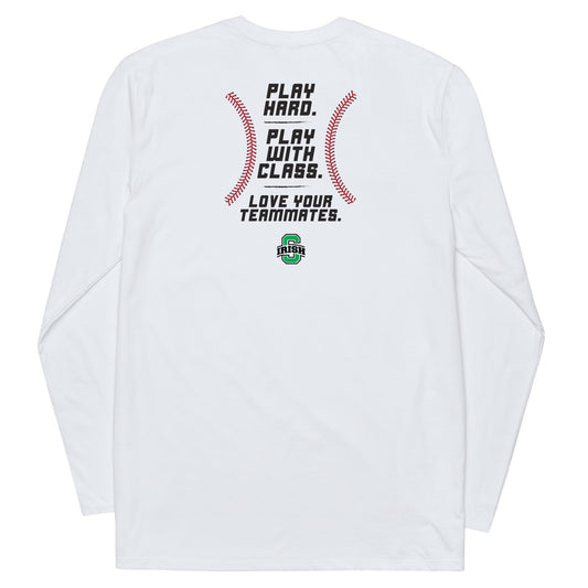 IRISH_SCRIPT_TEAM MOTTO (back)-Unisex fashion long sleeve shirt