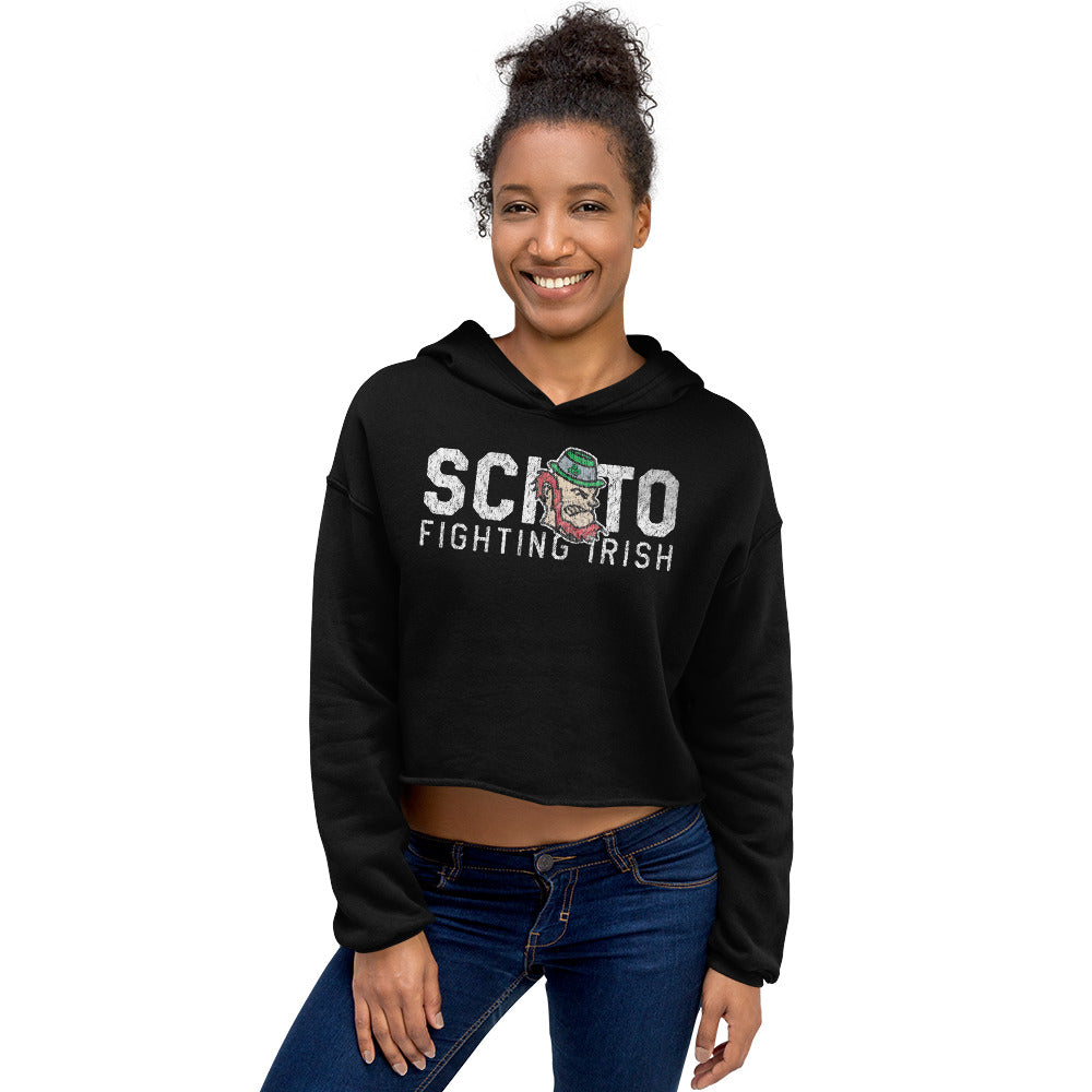 SCIOTO FIGHTING IRISH_MASCOT-Crop Hoodie