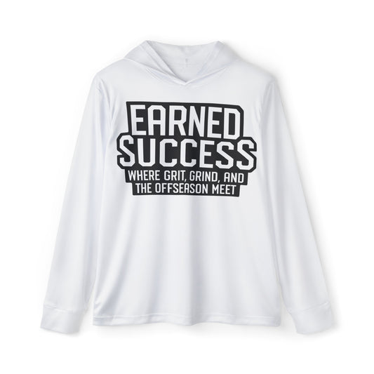 EARNED SUCCESS_WHERE GRIT, GRIND, AND THE OFFSEASON MEET-Men's Sports Warmup Hoodie (AOP)