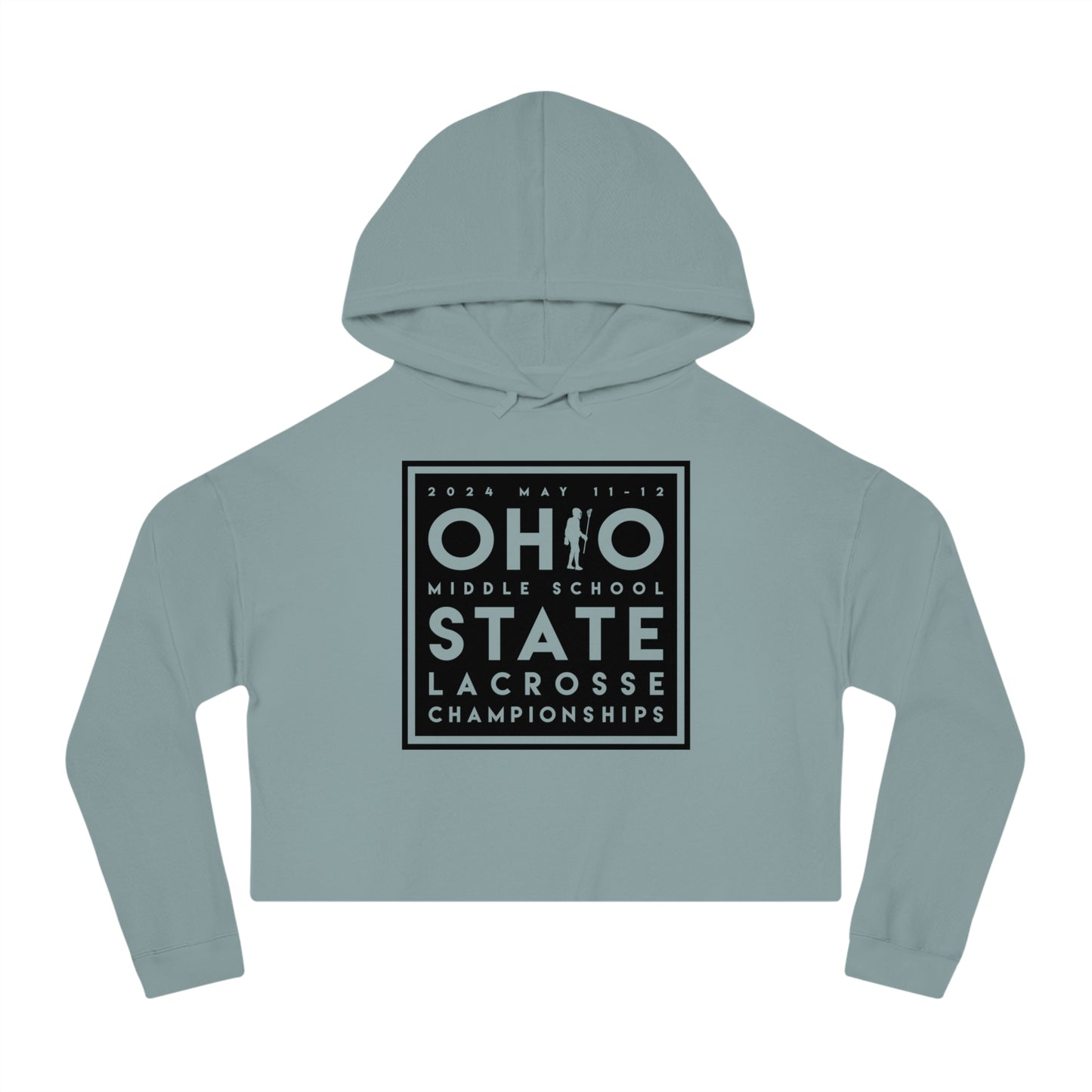 OHIO (PLAYER SUBSTITUTION) 2024 STATE LACROSSE CHAMPIONSHIPS-Women’s Cropped Hooded Sweatshirt