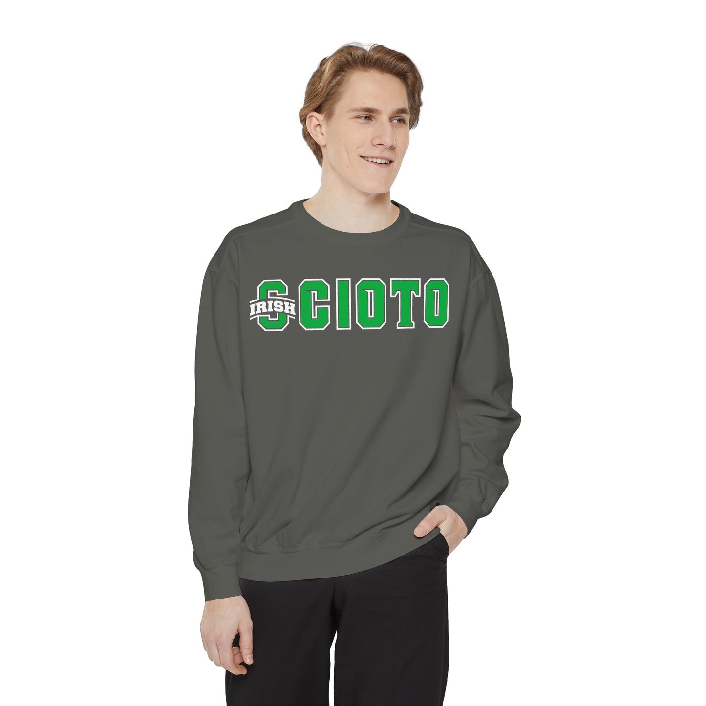 SCIOTO (IRISH LOGO SUBSTITUTION) - Unisex Garment-Dyed Sweatshirt