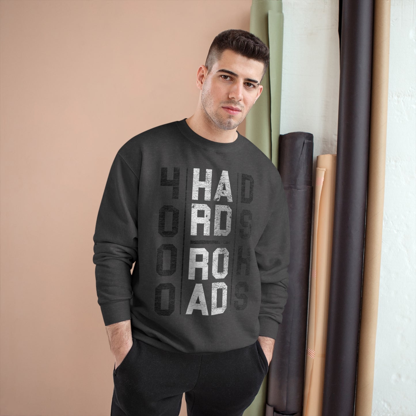 4000 HARD ROAD DSHS-vertical design-Champion Sweatshirt