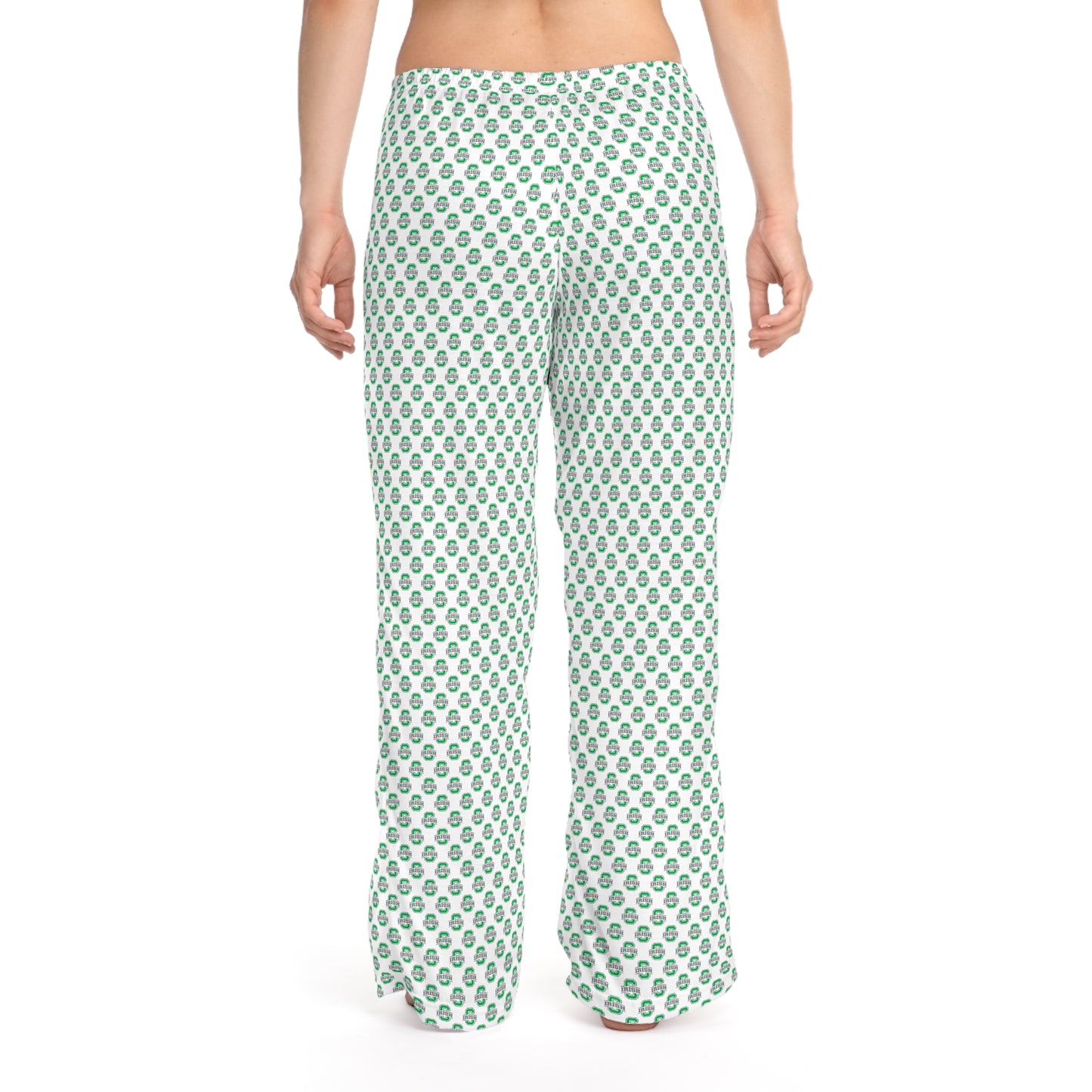 SCIOTO Logo (pattern)_SCIOTO VOLLEYBALL_ESTABLISHED 1995(vertical large print) - Women's Pajama Pants (AOP)