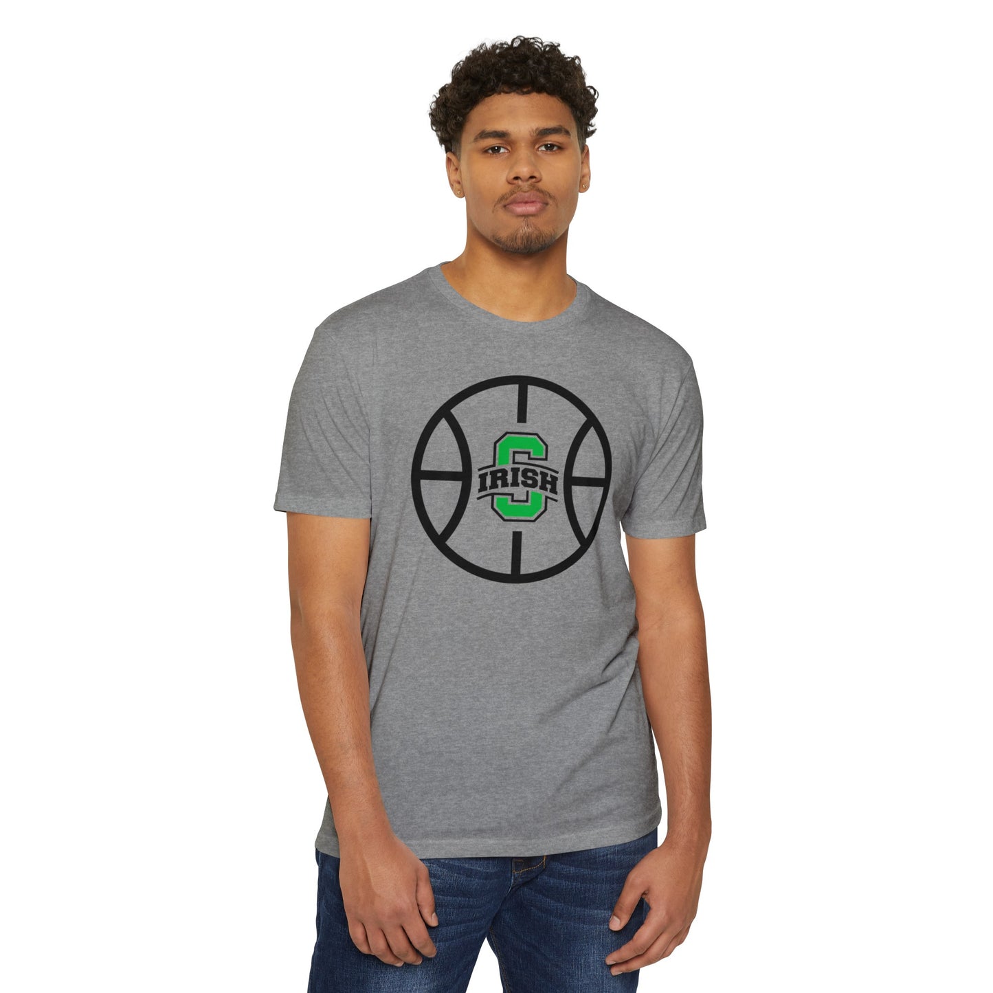 SCIOTO LOGO-BASKETBALL GRAPHIC-Unisex CVC Jersey T-shirt