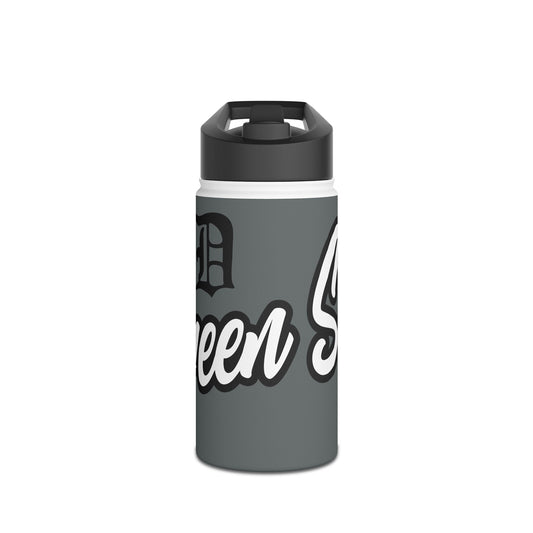 GREEN SOX script_Script D - Stainless Steel Water Bottle, Standard Lid