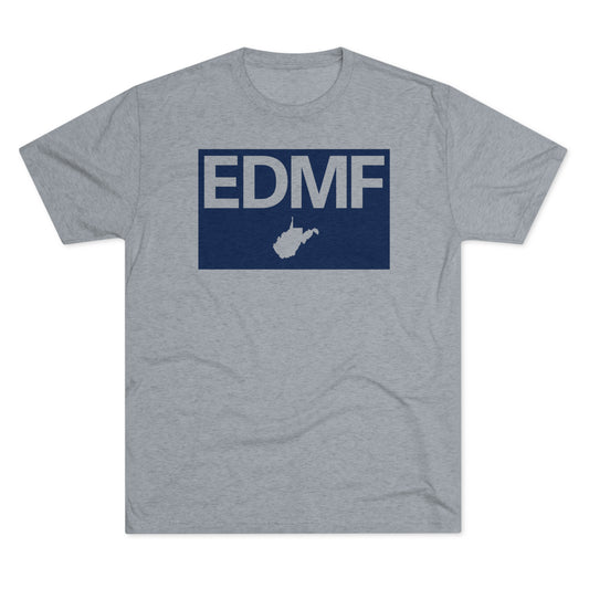 EDMF_WV STATE-BLOCK BLUE-Unisex Tri-Blend Crew Tee