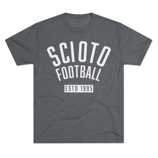 SCIOTO FOOTBALL(arched)_ESTD 1995-Unisex Tri-Blend Crew Tee