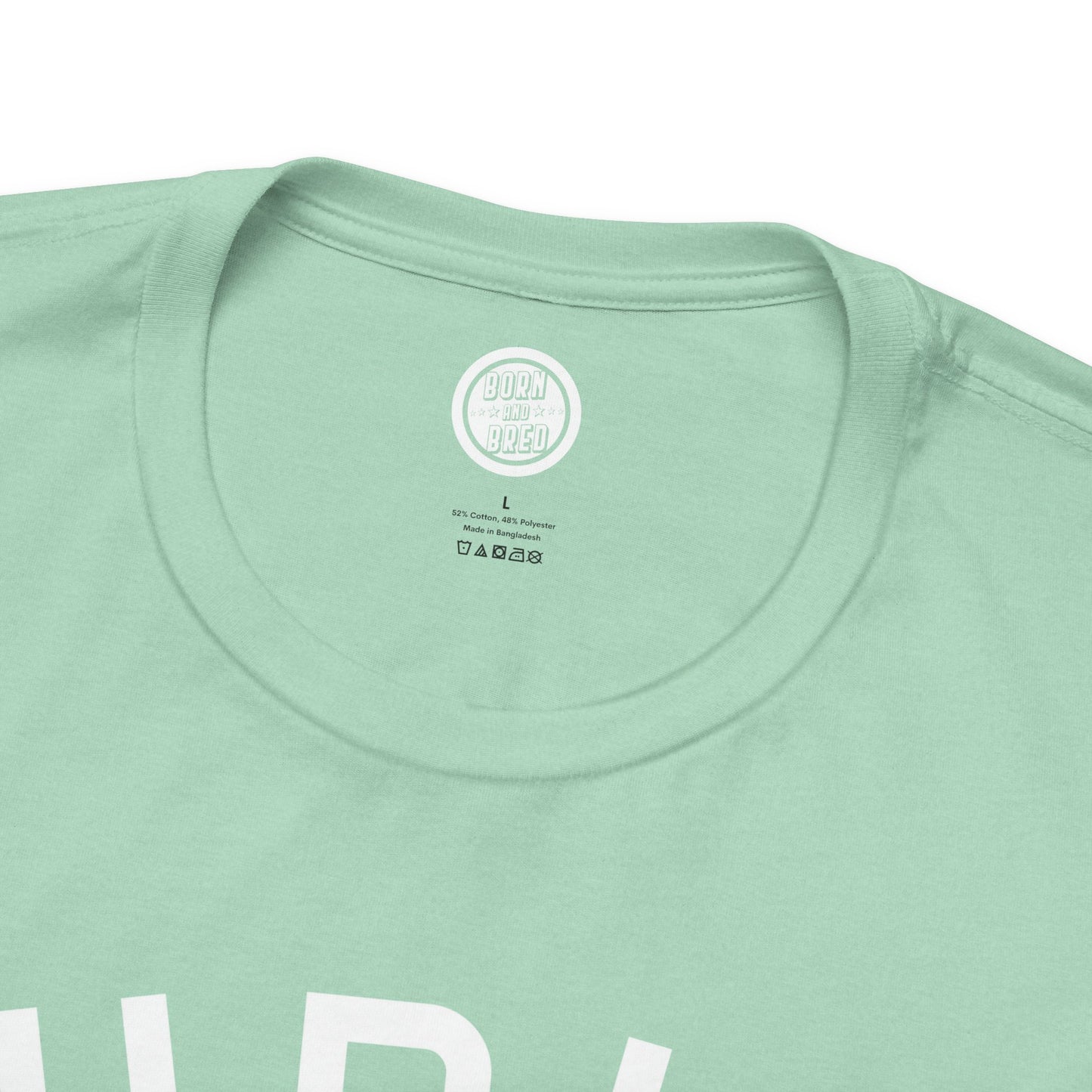 DUBLIN (arched type) OHIO-WHITE PRINT ON VARIOUS GREEN OPTIONS-Unisex Jersey Short Sleeve Tee