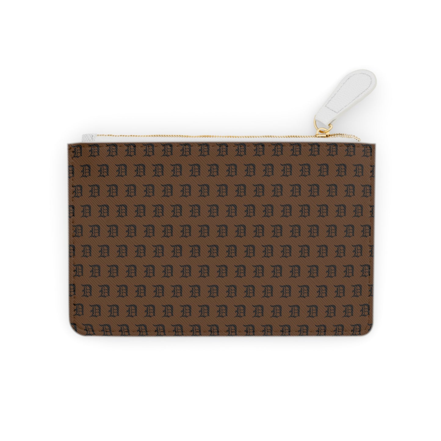 Script D pattern (black) - Mini Clutch Bag