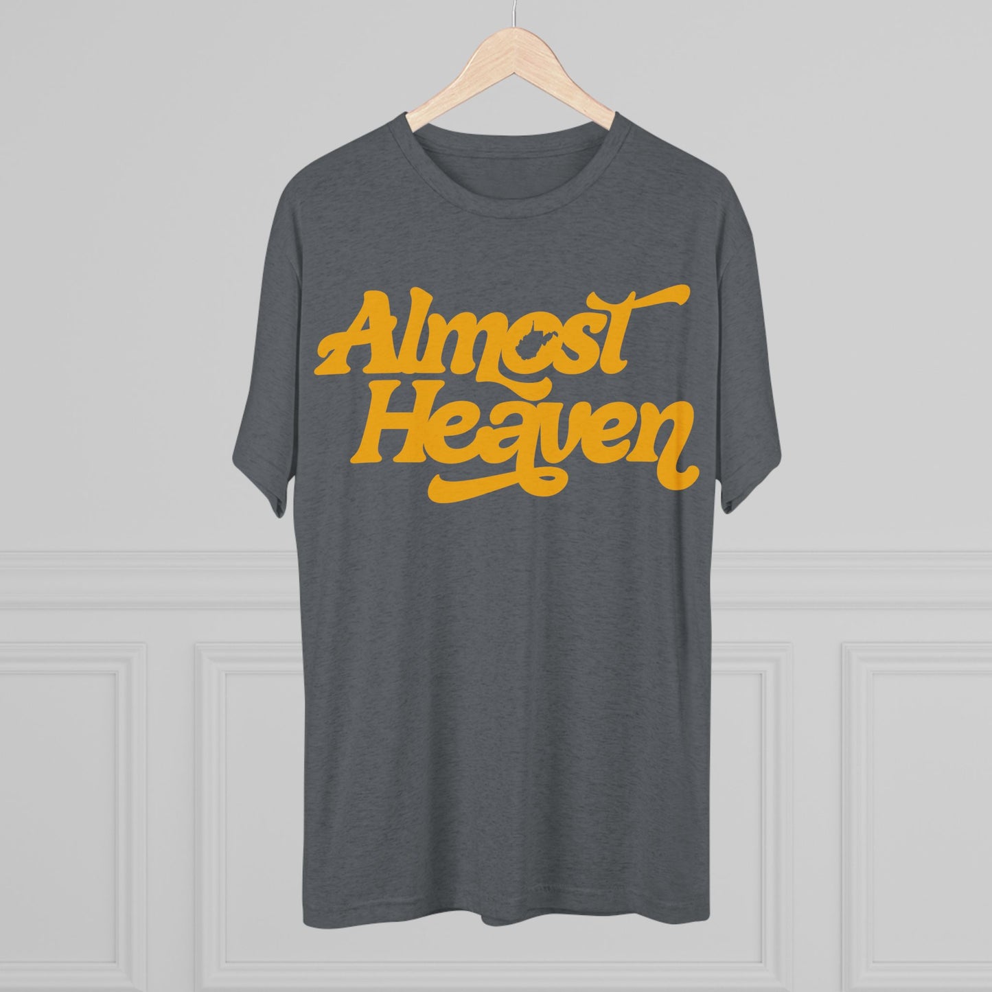 Almost Heaven Tee_(WV STATE KNOCKOUT) — Retro Script Graphic Shirt