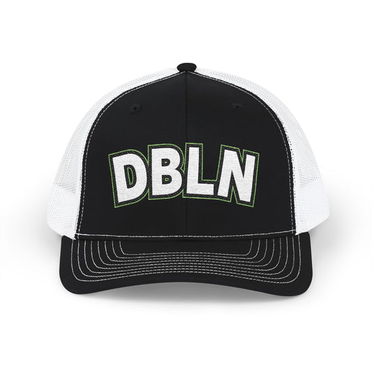 DBLN Embroidered Trucker Hat — Retro Patch Snapback Cap
