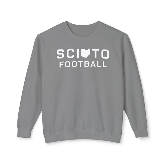 SCIOTO (OH State shape) FOOTBALL-Unisex Lightweight Crewneck Sweatshirt