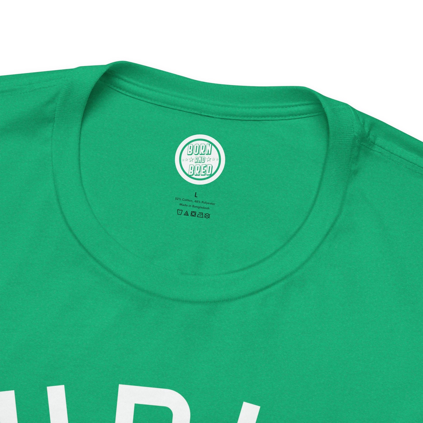 DUBLIN (arched type) OHIO-WHITE PRINT ON VARIOUS GREEN OPTIONS-Unisex Jersey Short Sleeve Tee