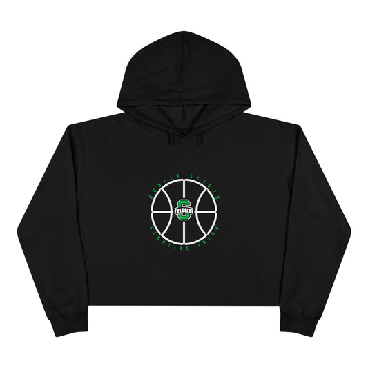 DUBLIN SCIOTO FIGHTING IRISH_BLOCK S IRISH LOGO_BBALL GRAPHIC-Crop Hoodie