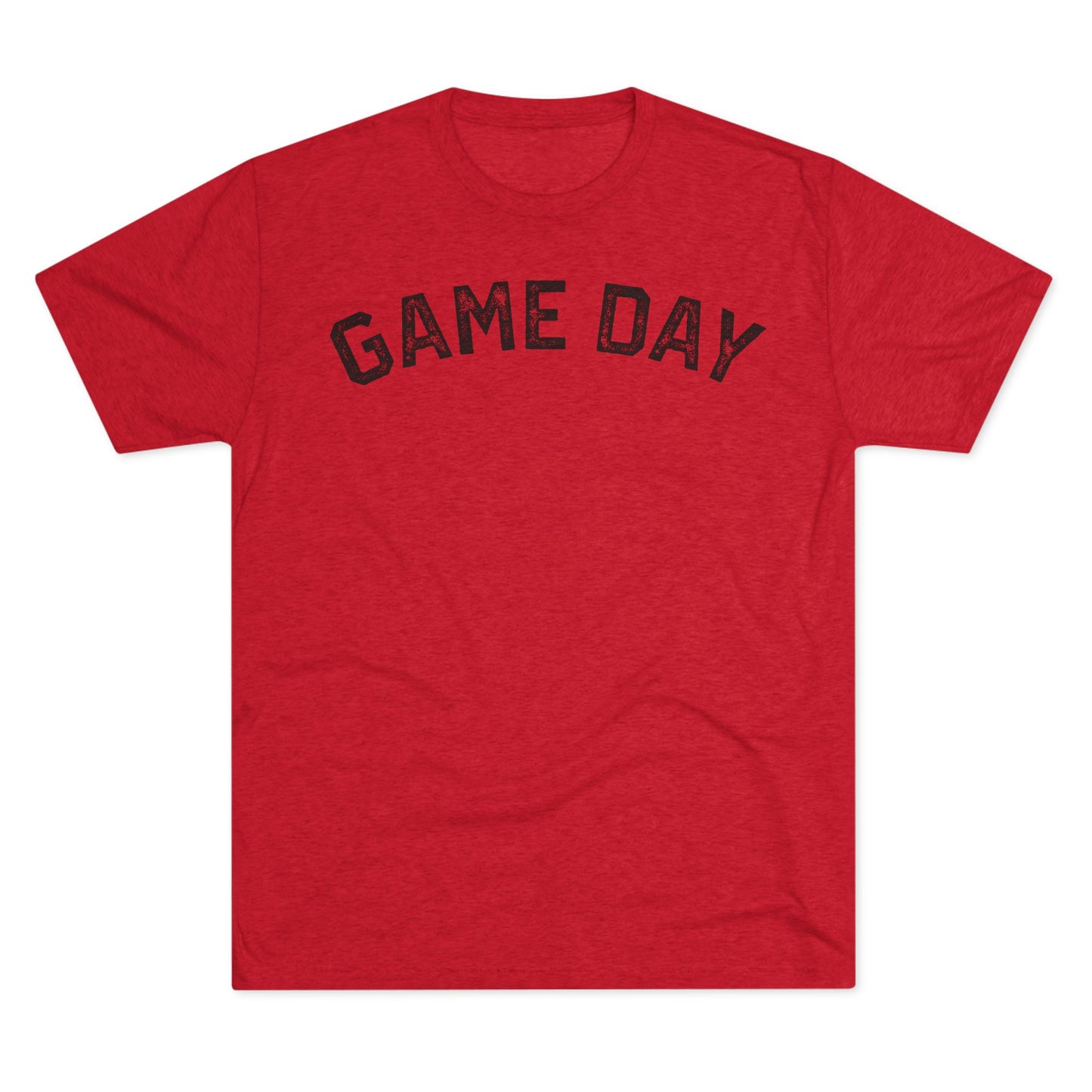 GAME DAY (arched typography) Distressed-Unisex Tri-Blend Crew Tee