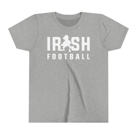 IRISH MAN™ logo (front) FOOTBALL_LIL SIS #2 (back) - Youth Short Sleeve Tee
