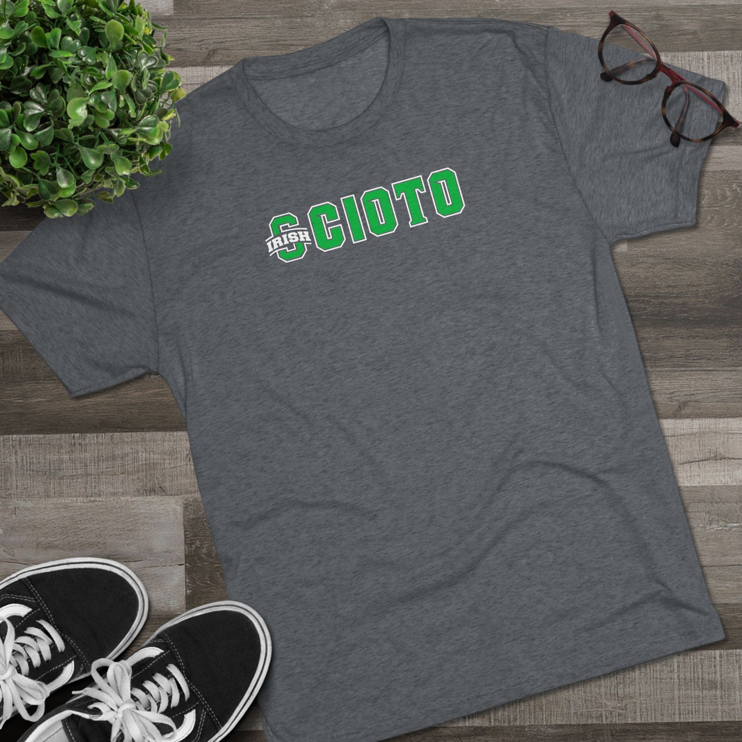 SCIOTO (IRISH LOGO SUBSTITUTION)-Unisex Tri-Blend Crew Tee