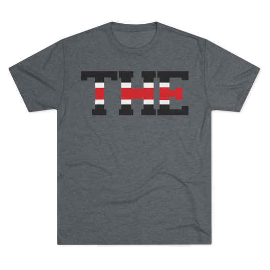 THE GRAPHIC-Casual Unisex Crew Tee - 'THE' Graphic Tri-Blend Shirt