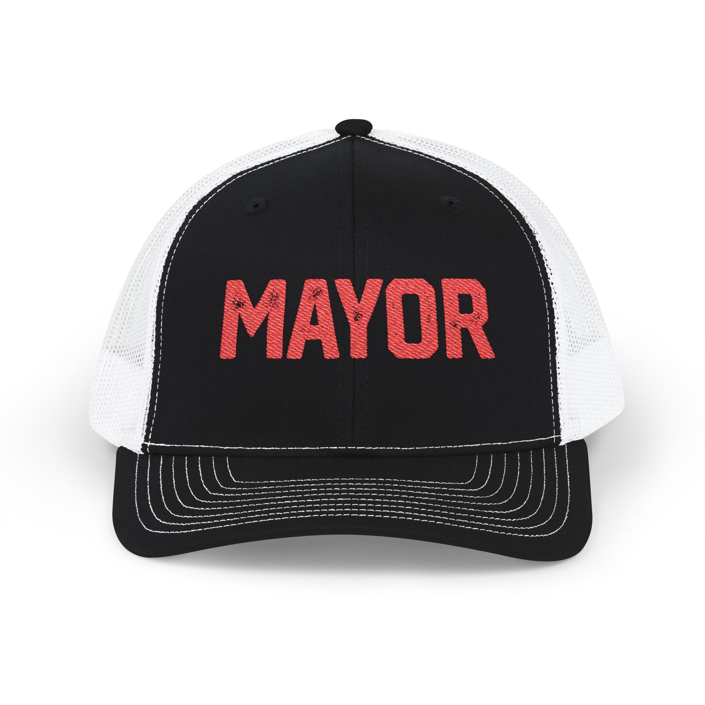 Mayor Embroidered Trucker Cap - Bold Snapback Mesh Hat